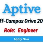 Aptive Off-Campus Drive 2026 hiring Engineer | Bachelor's/Master's Degree