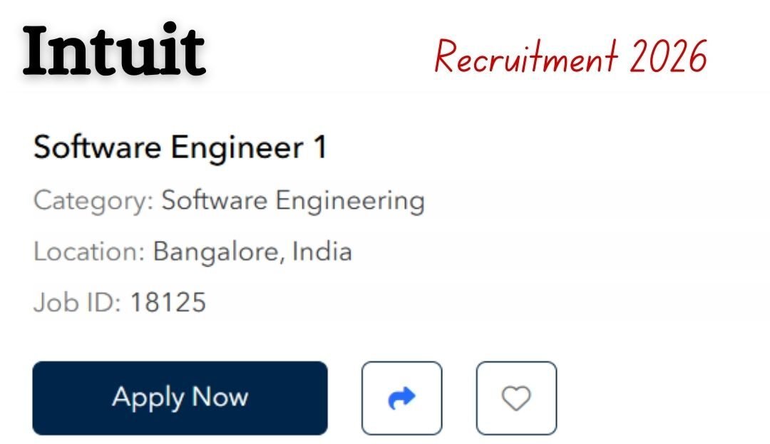 Intuit Off-Campus Drive 2026 hiring Software Engineer | Bachelor's/Master's Degree
