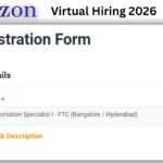 Amazon Virtual Hiring Drive 2026 For Freshers As Transportation Specialist | Latest Openings