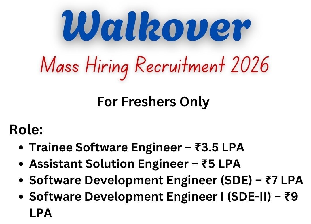 Walkover Off-campus Drive 2026