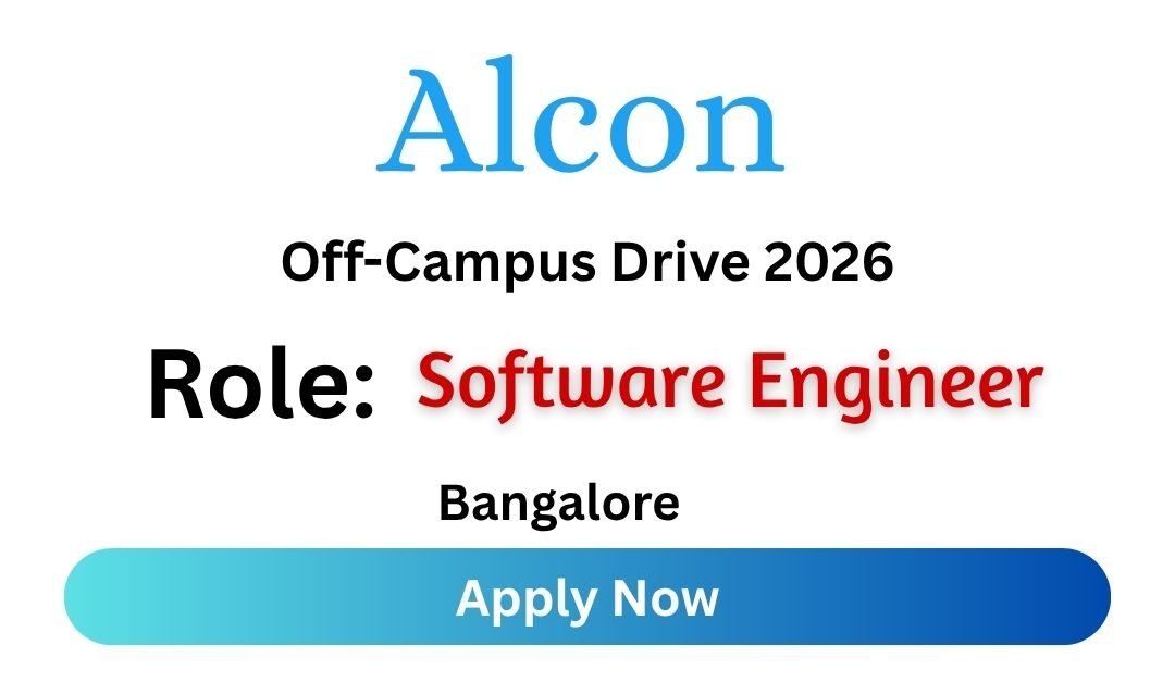 Alcon Off-Campus Drive 2026 hiring Software Engineer Apprentices| Bachelor's Degree