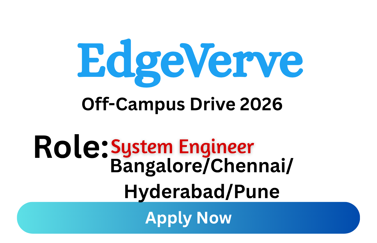 EdgeVerve Off-campus Drive 2026