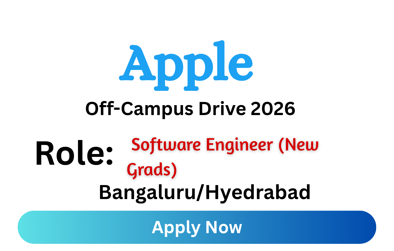 Apple Off-campus Drive 2026