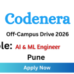 Codenera Off-campus Drive 2026