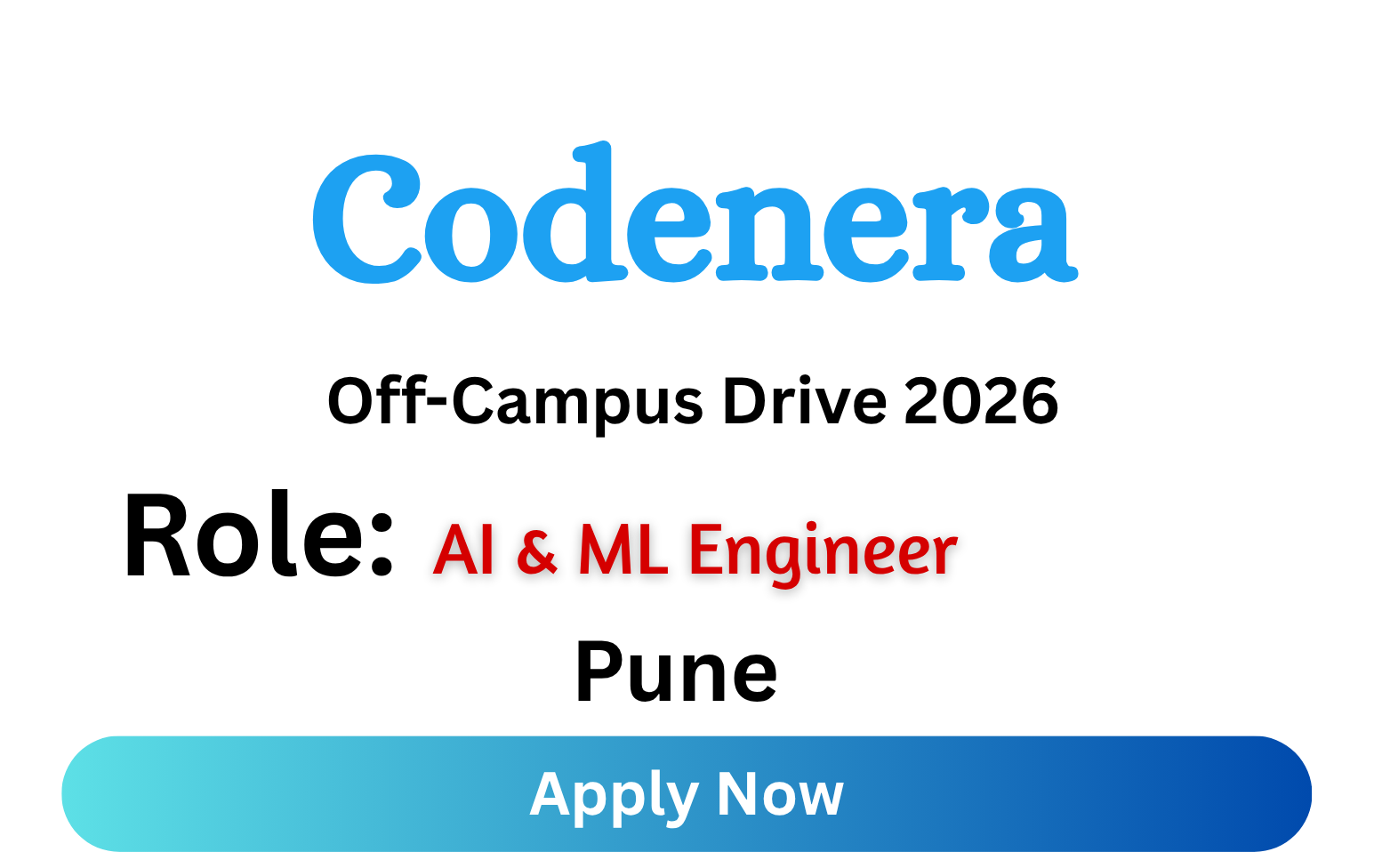 Codenera Off-campus Drive 2026