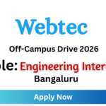 Webtec Off-campus Drive 2026