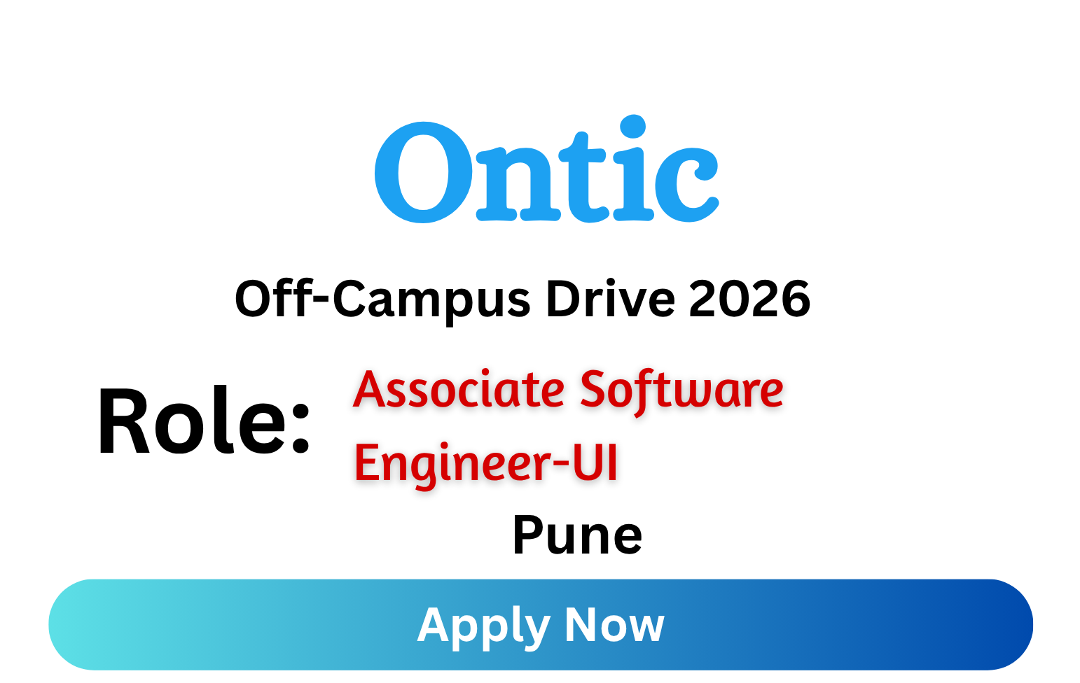 Ontic Off-campus Drive 2026