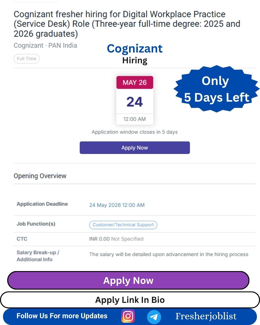Cognizant Off-campus Drive 2026