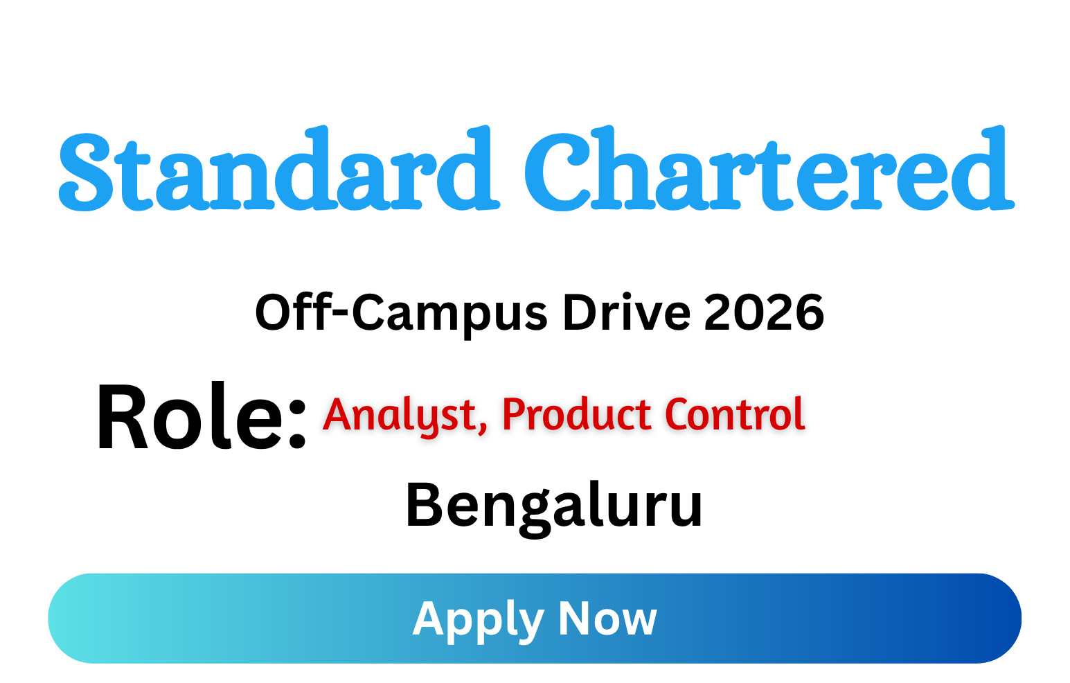 Standard Chartered Off-campus Drive 2026