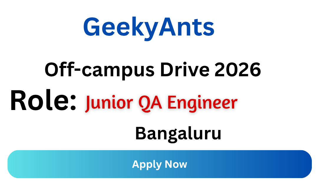 GeekyAnts Off-campus Drive 2026