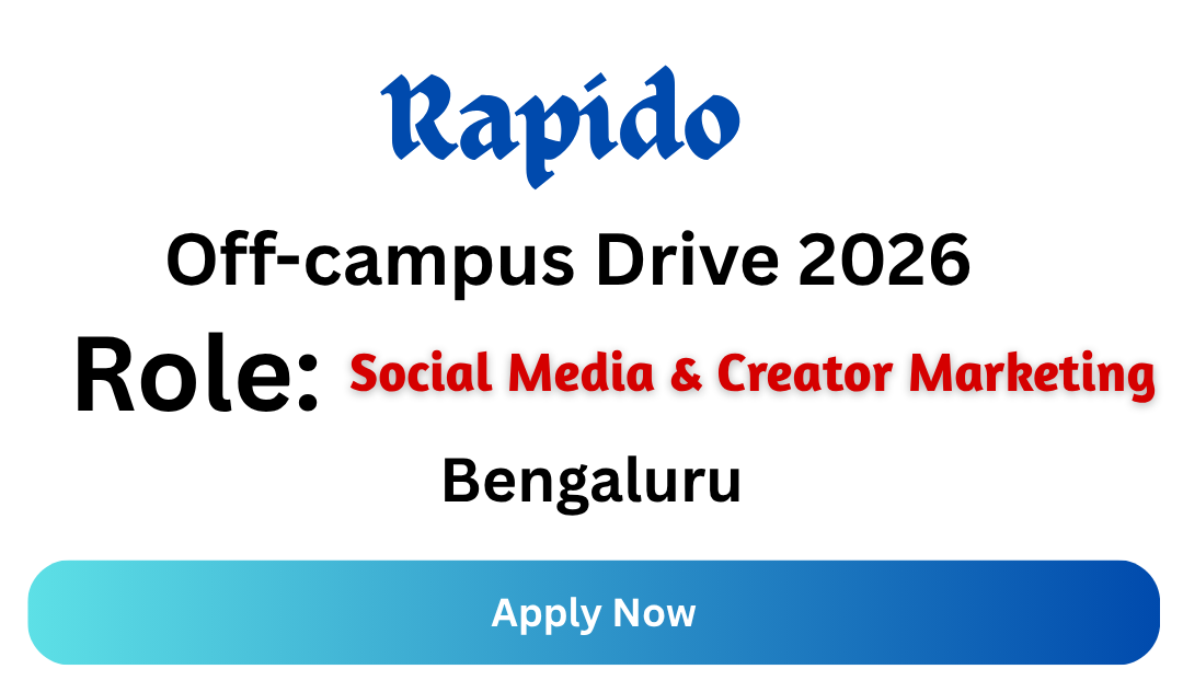 Rapido Off-campus Drive 2026