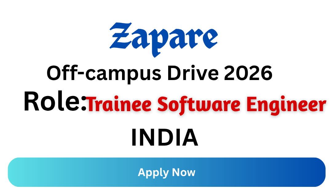 Zapare Off-campus Drive 2026