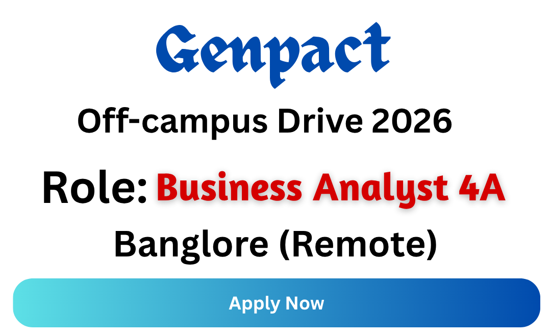 Genpact Off-campus Drive 2026