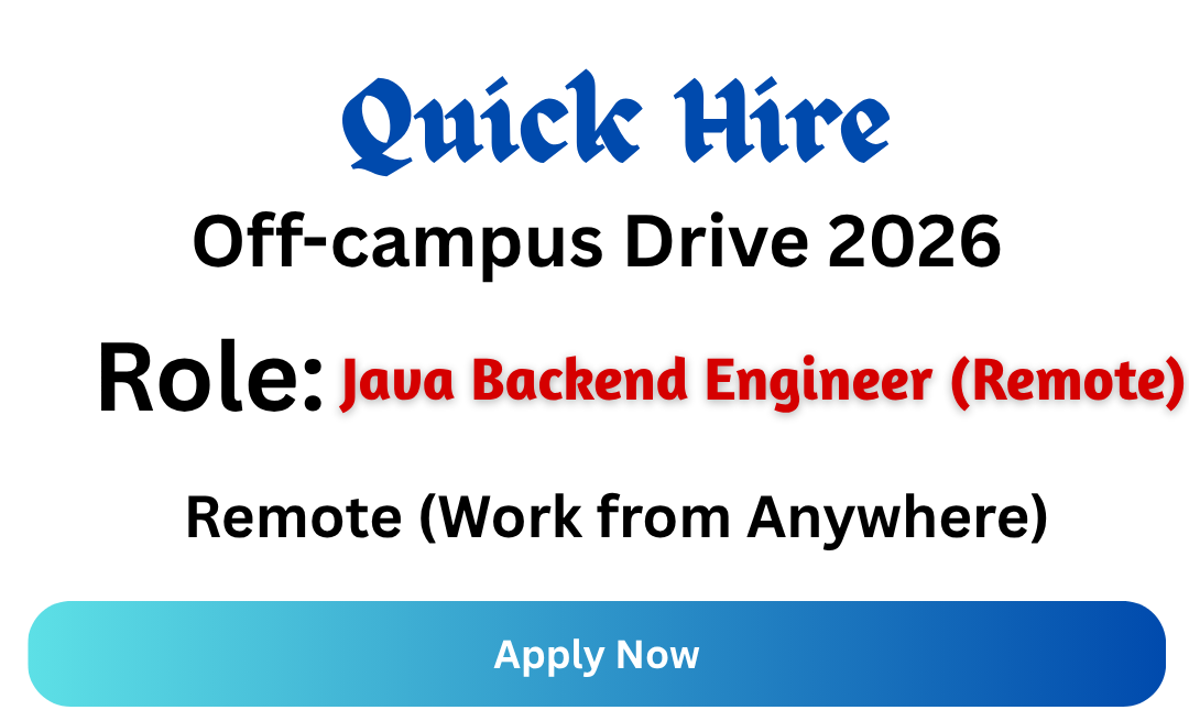 Quick Hire Off-campus Drive 2026