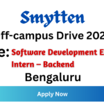Smytten Off-campus Drive 2026