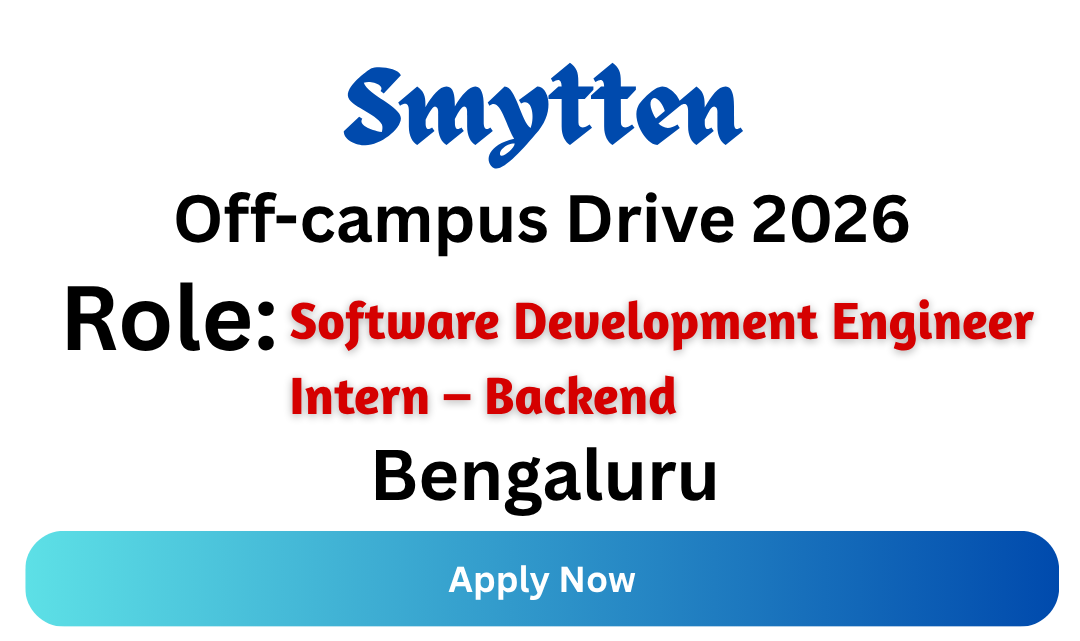 Smytten Off-campus Drive 2026