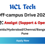 HCL Tech Off-campus Drive 2026