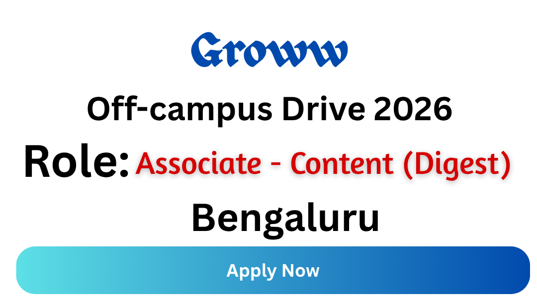 Groww Off-campus Drive 2026