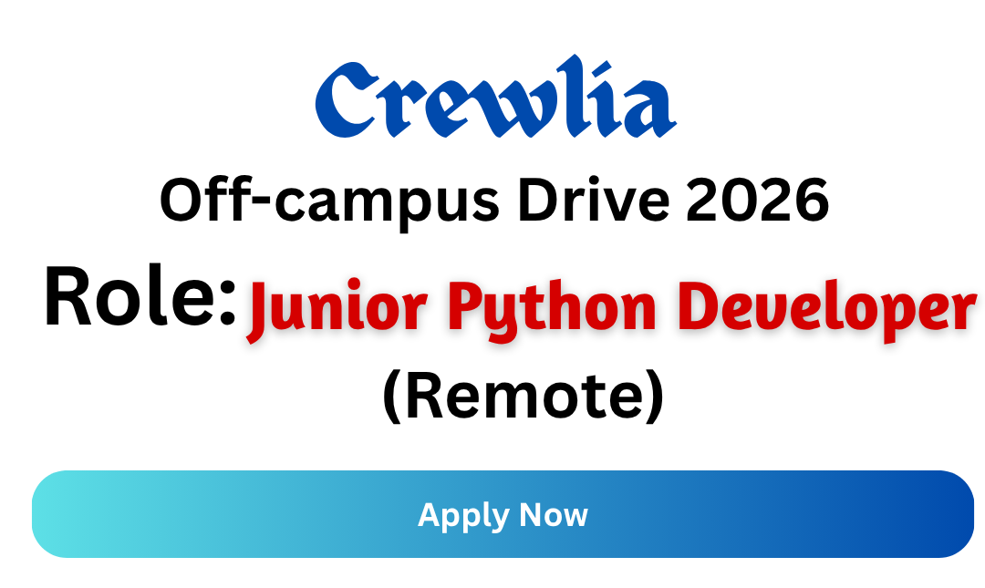 Crewlia Off-campus Drive 2026