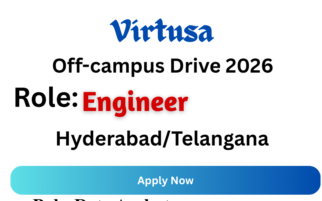 Virtusa Off-campus Drive 2026